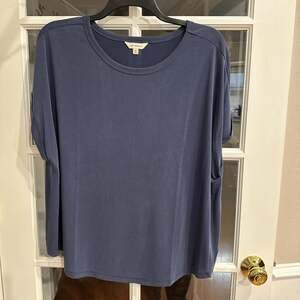 Lucky Brand Blue Oversized T-Shirt, Women's Size XXL - Relaxed Fit